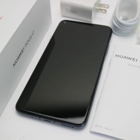 HUAWEI nova 5T ブラック SIMフリー 中古 スマホ 白ロム【美品】保証付き 赤ロム保証