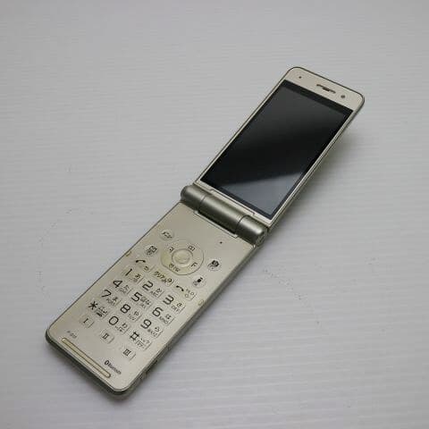 P-01F シャンパンゴールド docomo 中古 ガラケー Panasonic 白ロム【美品】保証付き 赤ロム保証