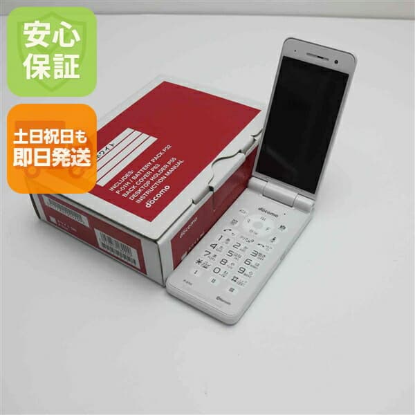 P-01H ホワイト docomo 中古 ガラケー Panasonic 白ロム【新品未使用】保証付き 赤ロム保証