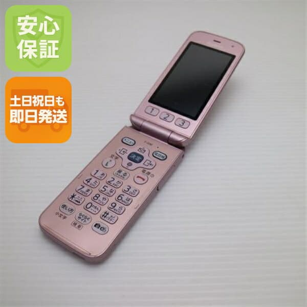 F-01M ピンク docomo 中古 ガラケー 白ロム【良品中古】保証付き 赤ロム保証