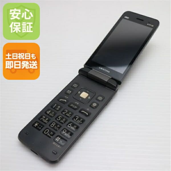 GRATINA KYF39 ブラック au 中古 (墨) ガラケー 白ロム【美品】保証付き 赤ロム保証